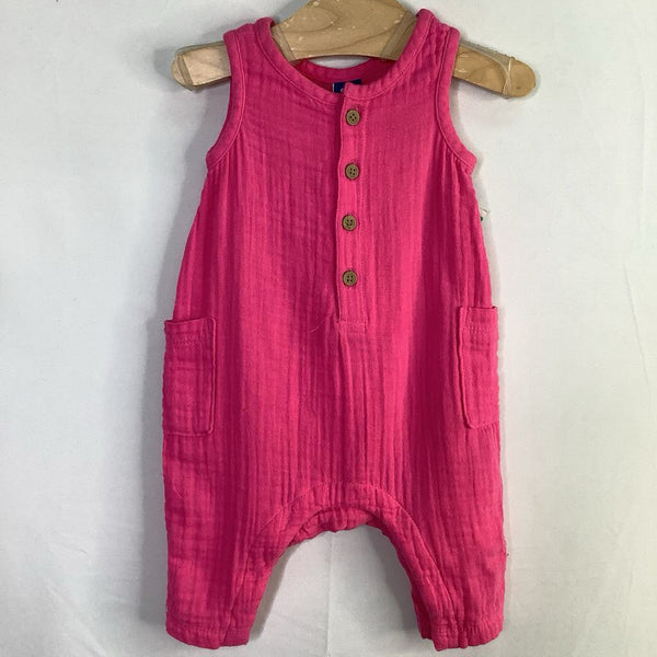 Size 3-6m: Old Navy Pink Henley Sleeveless Romper
