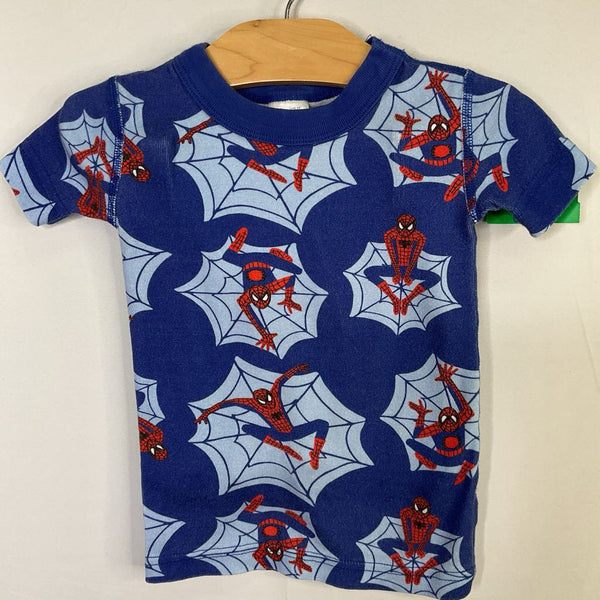 Size 3 (90): Hanna Andersson Red/Blue Spider-Man Organic Cotton Shorty 2pc PJs