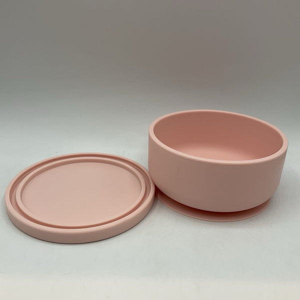 AEIOU Pink Silicone Suction Bowl