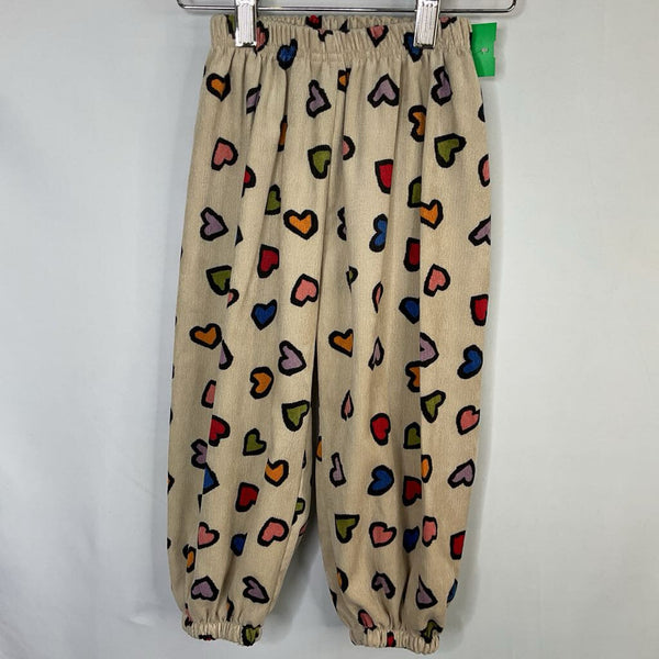 Size 2-3: Tan/Colorful Hearts Corduroy Soft Waist Pants