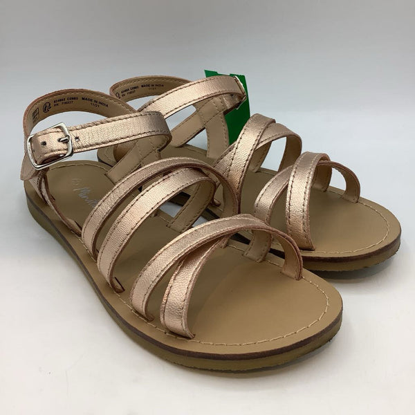 Size 2-2.5Y: Boden Rose Gold Adjustable Strap Sandals