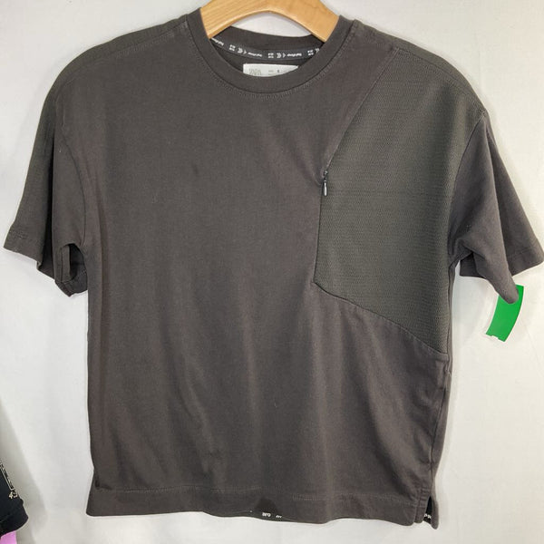 SIze 8: Zara Grey/Mesh Pocket T-Shirt