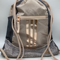 Adidas Rose Gold/Grey Drawstring Bag