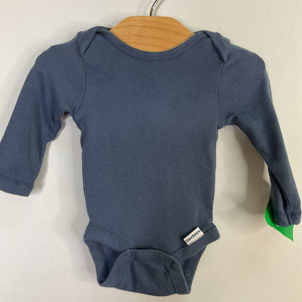 Size Preemie: Gerber Blue Long Sleeve Onesie