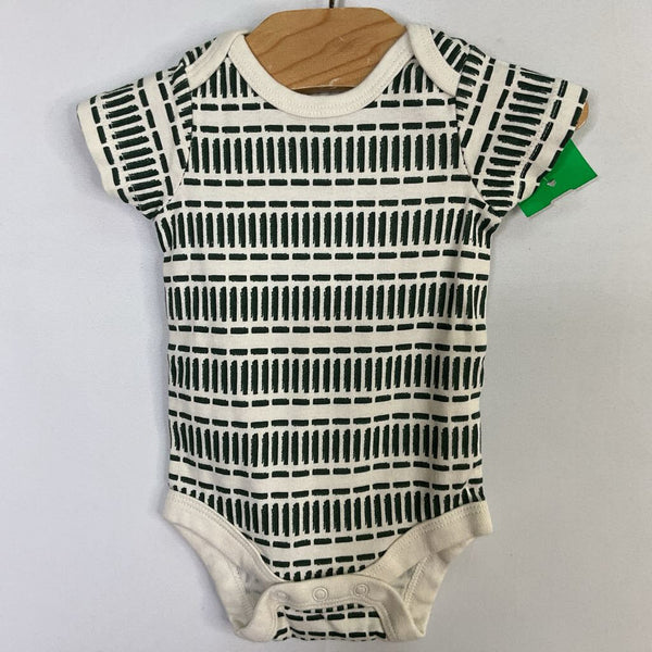 Size NB: Member's Mark Cream/Green Print Onesie