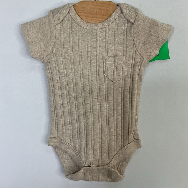 Size NB: Member's Mark Tan Ribbed Onesie