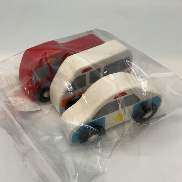 Melissa & Doug 3pc Wooden Emergency Vehicles