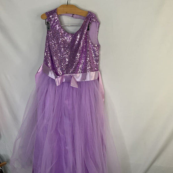 Size 6-7: Purple Sequin/Tulle Sleeveless Party Dress