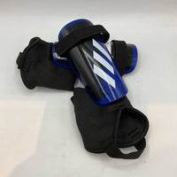 Size S: Adidas Black/Blue Shin Guards