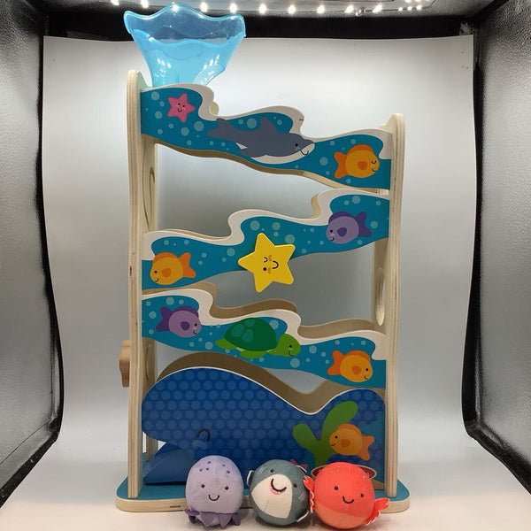 Melissa & Doug Wooden Rollables Ocean Slide