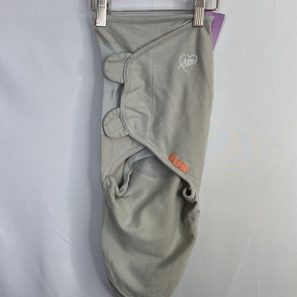 Size SM/MD: Swaddle Me Grey Velcro Swaddle