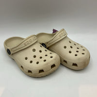 Size 8: Crocs Beige Adjustable Strap Shoes REDUCED