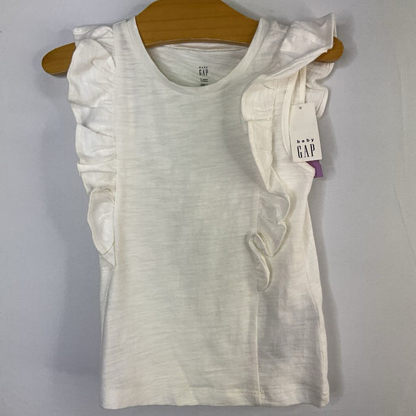 Size 3: Gap White Ruffle Trim Tank New w/ Tags