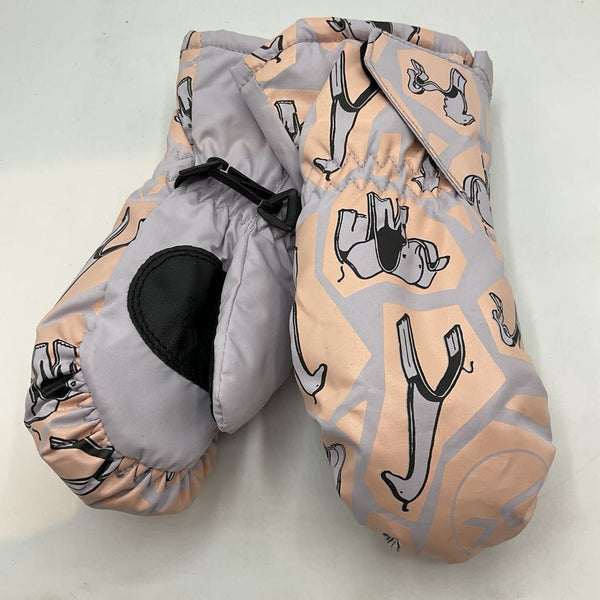 Size 12-24m: Dakine Purple/Pink Animals Fleece Lined Mittens