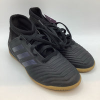 Size 13: Adidas Black/Blue Lace-Up Turf Cleats