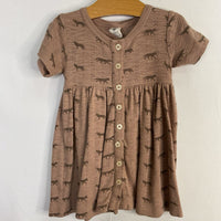Size 12-18m: Kate Quinn Brown Coyotes Eyelet Button-Up Dress