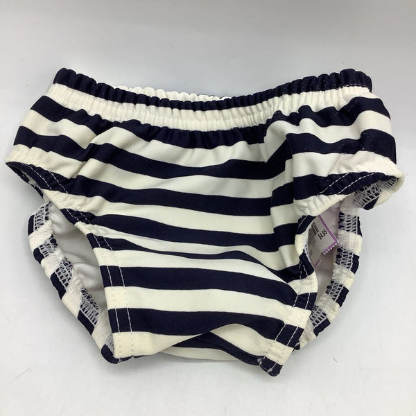 Size 3-6m: Primary White/Navy Striped Swim Diaper