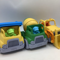 Green Toys 3pc Construction Trucks/Figurines
