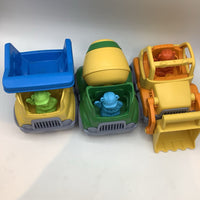Green Toys 3pc Construction Trucks/Figurines