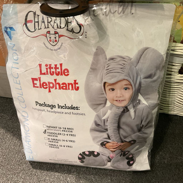 Size 2-4: Charades Grey Elephant 2pc Costume