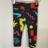 Size 2: Nike Black/Colorful Geo Print Leggings