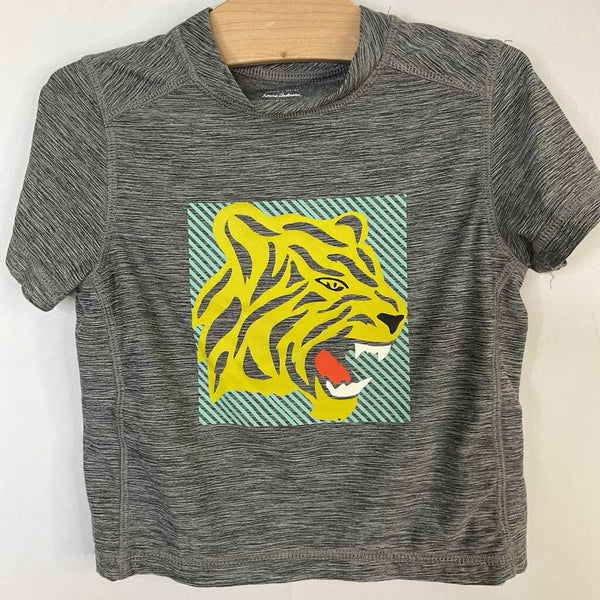 Size 2 (85): Hanna Andersson Grey/Multi Tiger UV Athletic T-Shirt