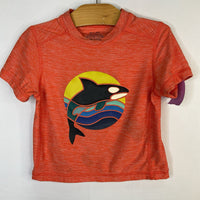 Size 2 (85): Hanna Andersson Orange/Multi Whale UV Athletic T-Shirt