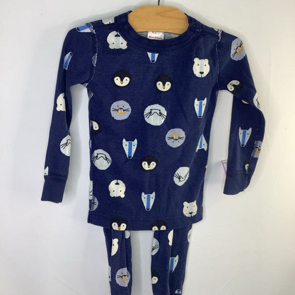 Size 3 (90): Hanna Andersson Blue/Colorful Arctic Friends Organic Cotton 2pc PJs