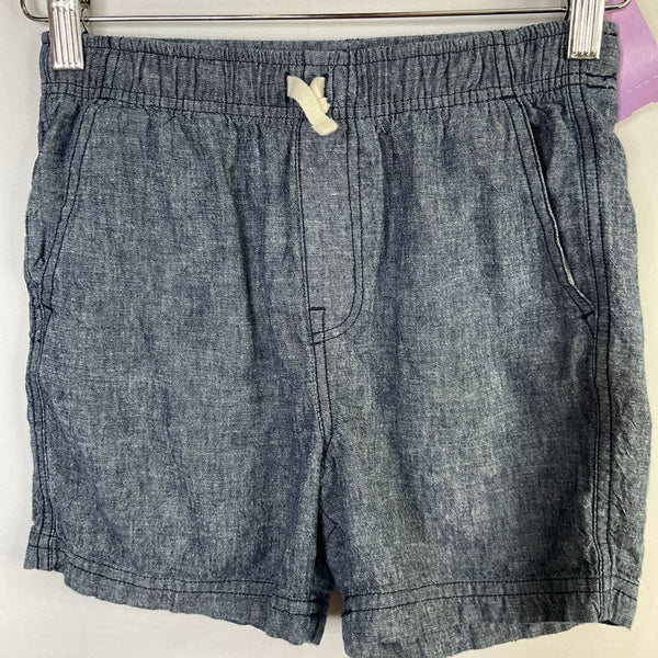 Size 10: Tea Dark Blue Chambray Drawstring Shorts