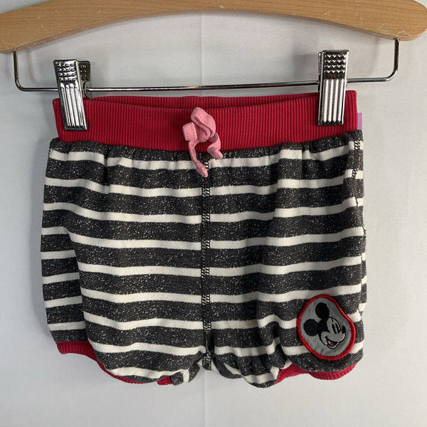 Size 18-24m (80): Hanna Andersson Black/White/Red Trim Mickey Terry Shorts