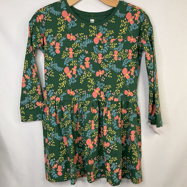 Size 7: Tea Green/Pink/Blue Floral Long Sleeve Dress NEW w/ Tags