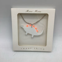 Size 18-20": Meri Meri White Dino Necklace NEW