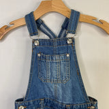 Size 7-8: Wallflower Blue/White Lace Trim Denim Shortalls