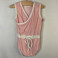 Size 3: Summer of Eve Pink/White Trim Terry Romper