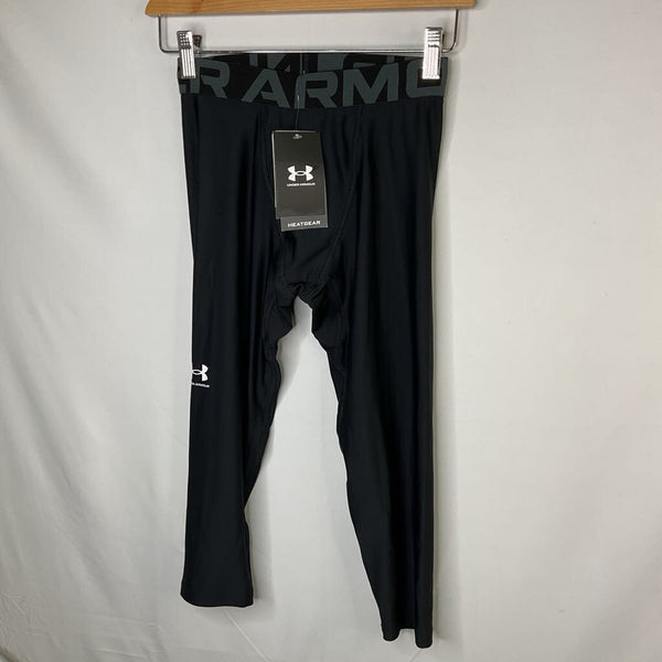 Size 10-12: Under Armour Black Heatgear Leggings NEW w/ Tags
