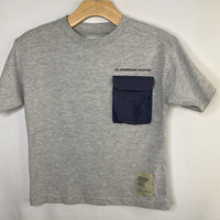 Size 7: Zara Grey/Navy Pocket T-Shirt