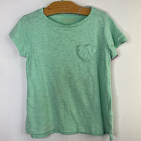 Size 6-7: Crewcuts Bright Blue Heart Pocket T-Shirt