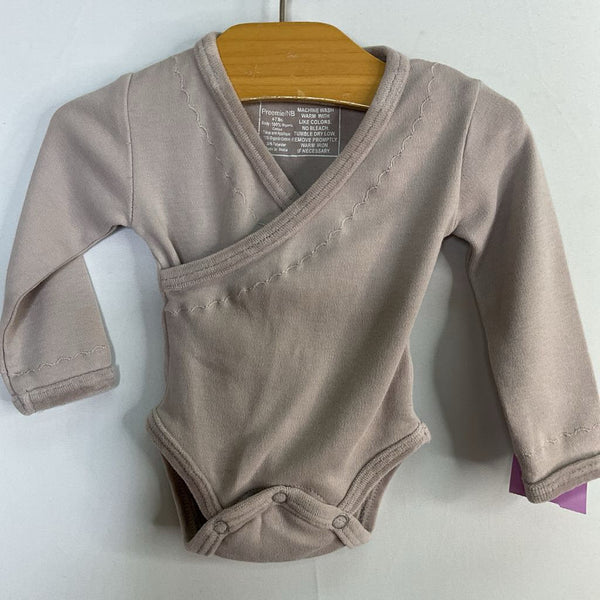 Size Preemie: L'ovedbaby Grey Long Sleeve Onesie