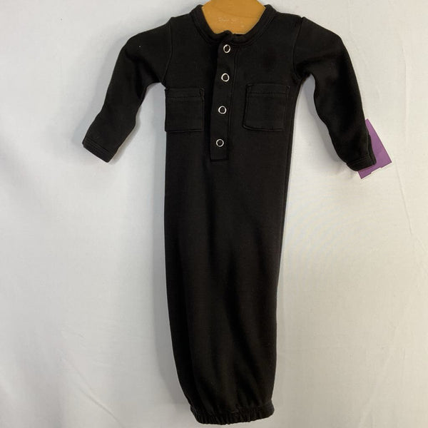 Size Preemie: L'ovedbaby Black Organic Cotton Nighty