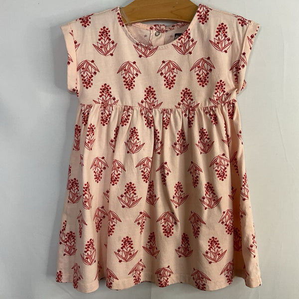 Size 2: Tea Pink/Red Floral Bush Dress