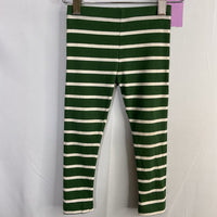 Size 3: Primary Green/White Striped Leggings