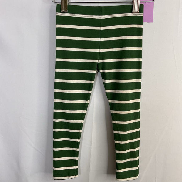 Size 3: Primary Green/White Striped Leggings