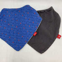 Magnetic Me 2 Blue/Gray Patterned Bibs