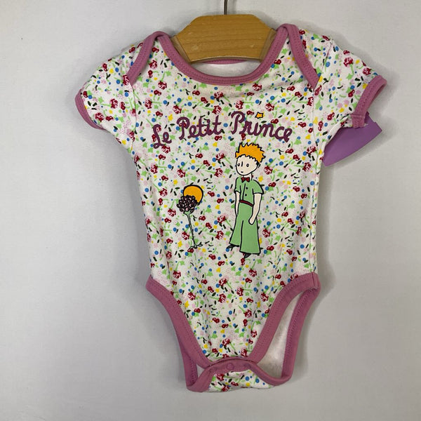 Size 3m: Le Petit Prince White/Pink Floral Onesie