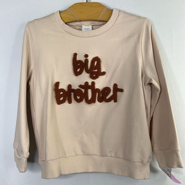 Size 4-5: Tan/Brown 'Big Brother' Sweatshirt