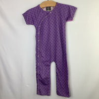 Size 18-24m: Kate Quinn Purple Print Snap-Up Romper