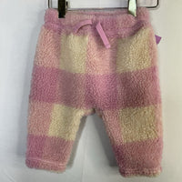 Size 3-6m: Tea Purple/White Plaid Sherpa Cozy Pants