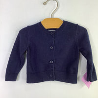 Size 3-6m: Primary Navy Button-Up Cardigan