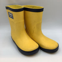 Size 10: Jojo Maman Bebe Yellow/Black Trim Rain Boots
