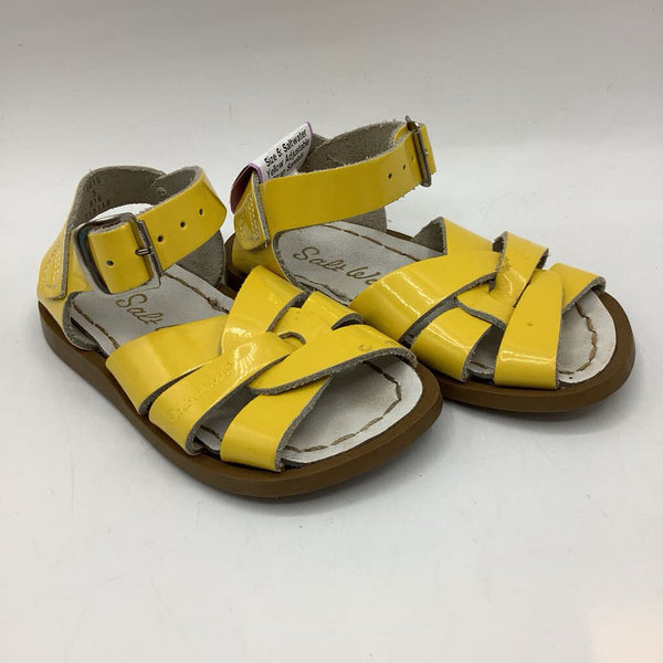 Size 5: Saltwater Yellow Adjustable Strap Sandals
